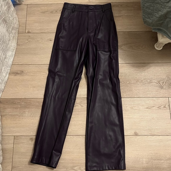 Zara Pants & Jumpsuits Zara Leather Pants Poshmark
